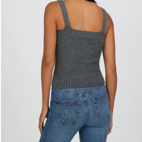 Thick Strap Rib Knit Sweater - Picture 2 of 2